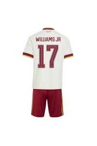 Espanja Nico Williams #17 Jalkapallovaatteet Lasten Vieraspeliasu MM-kisat 2026 Lyhythihainen (+ Lyhyet housut)